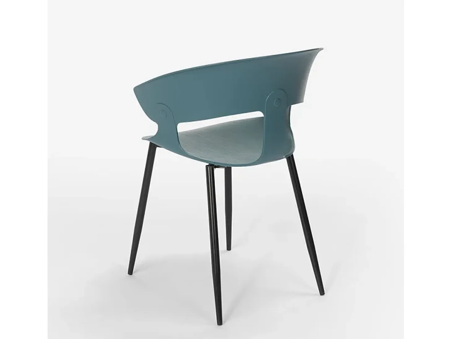 Silla de comedor de diseño moderno para bar y restaurante Evelyn - Azul Marino