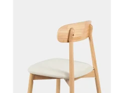 Silla de comedor de Madera Beige-Natural 83 x 46- Leyre
