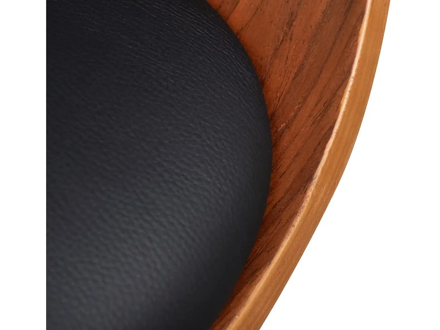 Silla de comedor de madera curvada y cuero sintético