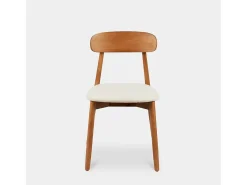 Silla de comedor de Madera Beige-Nogal 83 x 46- Leyre