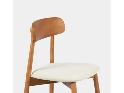 Silla de comedor de Madera Beige-Nogal 83 x 46- Leyre