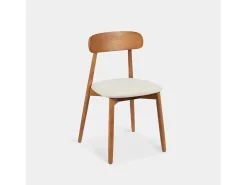 Silla de comedor de Madera Beige-Nogal 83 x 46- Leyre