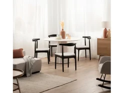 Silla de comedor de Madera Negro-Gris 76 x 50- Nira
