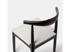 Silla de comedor de Madera Negro-Gris 76 x 50- Nira