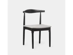 Silla de comedor de Madera Negro-Gris 76 x 50- Nira