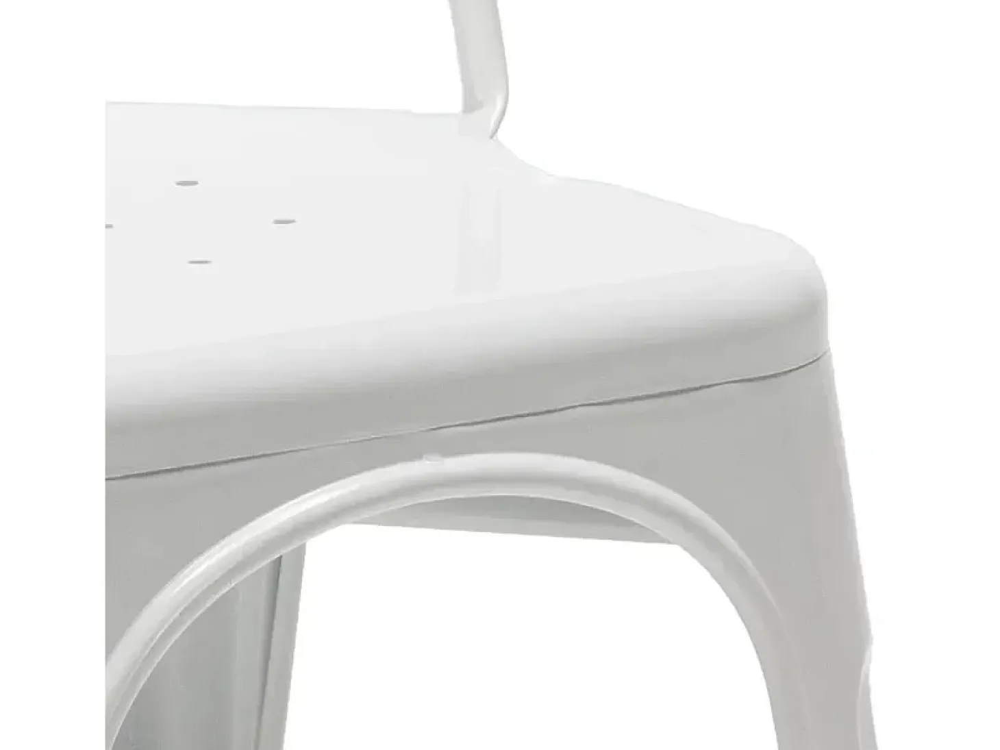 silla de comedor de metal para cocinas y bares steel one - Blanco