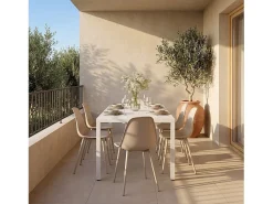 Silla de comedor de Plástico Beige 80 x 45- Nina