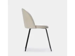 Silla de comedor de Tela Beige 81 x 48- Olivia