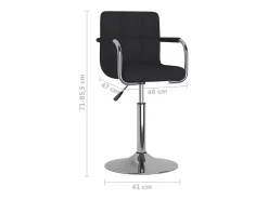 Silla de comedor de tela negra