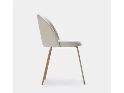 Silla de comedor de Tela Beige 81 x 48- Olivia