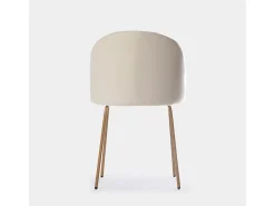 Silla de comedor de Tela Beige 81 x 48- Olivia