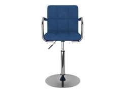 Silla de comedor de tela azul