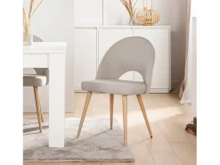 Silla de comedor de Tela Gris topo 85 x 49- Blair