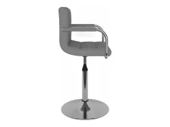 Silla de comedor de tela gris claro