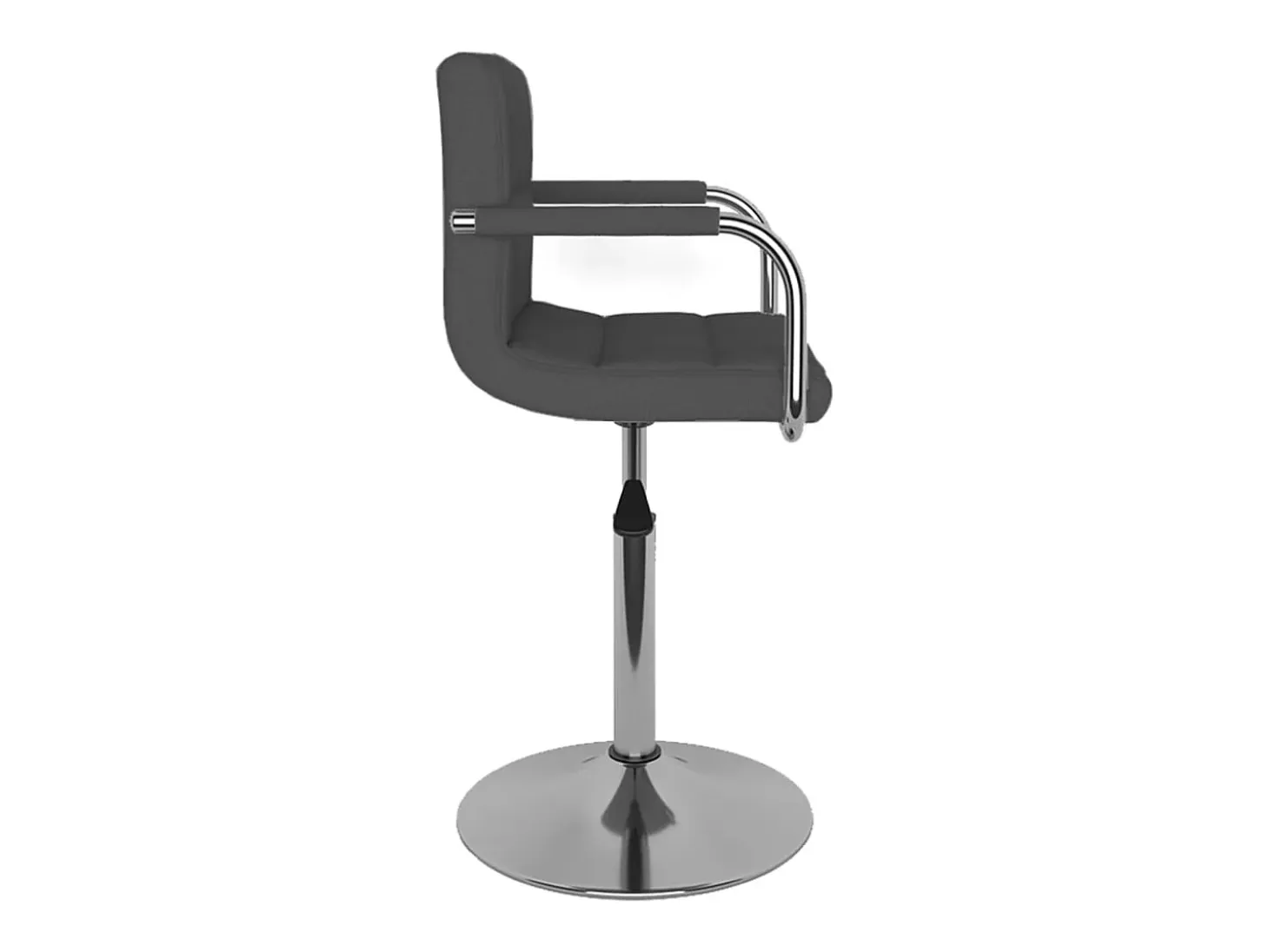 Silla de comedor de tela gris oscuro