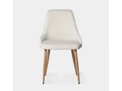Silla de comedor de Tela Beige 87 x 52- Nika