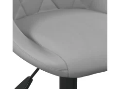Silla de comedor de terciopelo gris claro