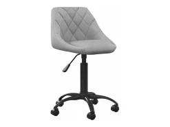Silla de comedor de terciopelo gris claro