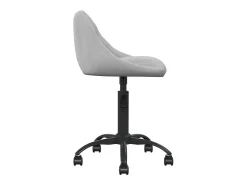 Silla de comedor de terciopelo gris claro