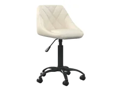 Silla de comedor de terciopelo crema