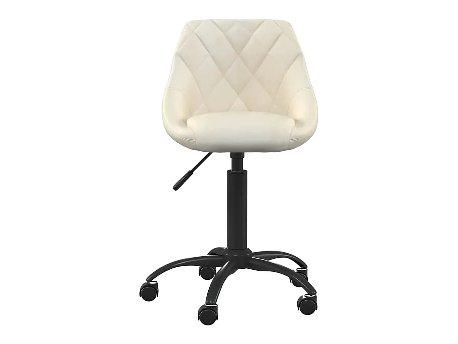 Silla de comedor de terciopelo crema