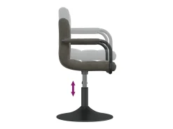 Silla de comedor de terciopelo gris oscuro