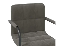 Silla de comedor de terciopelo gris oscuro