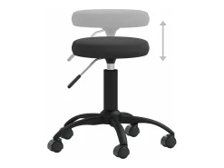 Silla de comedor de terciopelo negro