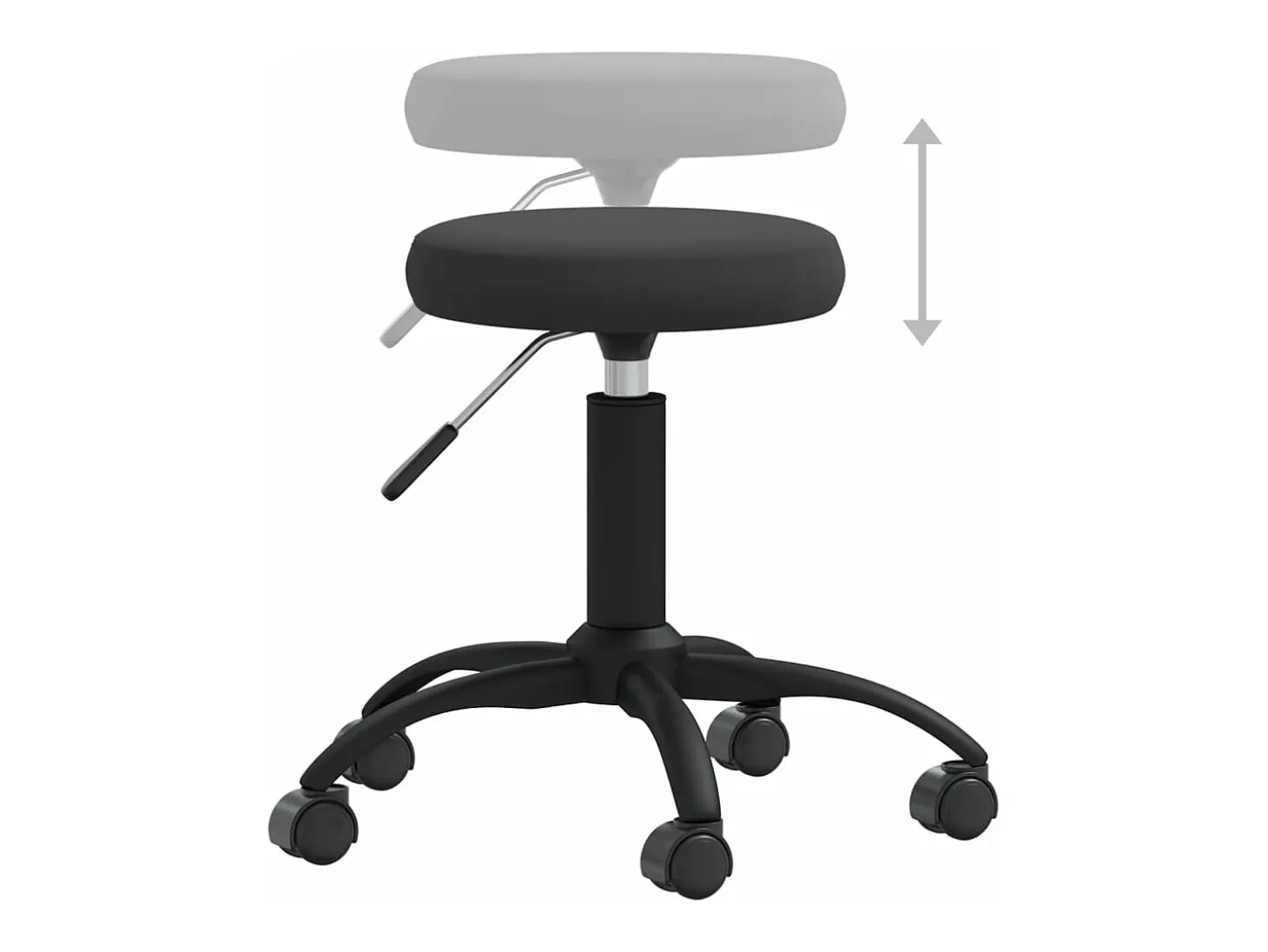 Silla de comedor de terciopelo negro