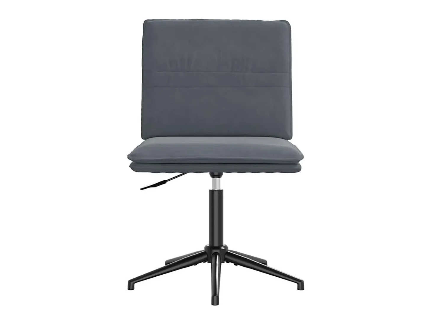 Silla de comedor de terciopelo gris oscuro