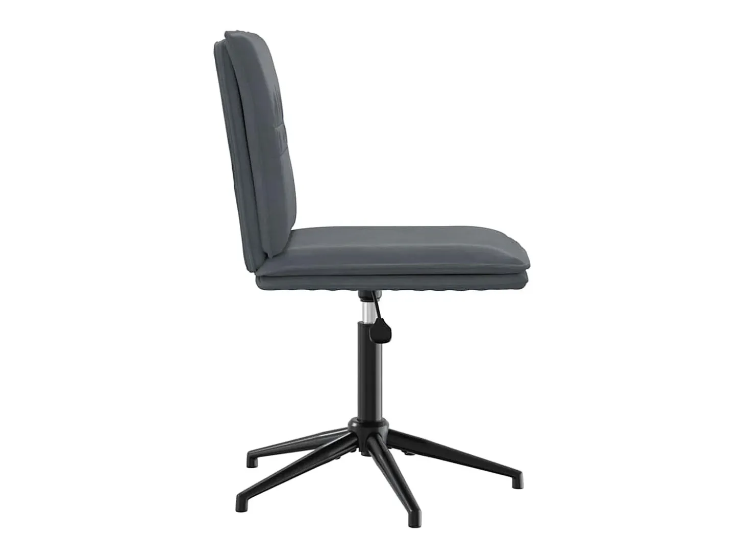 Silla de comedor de terciopelo gris oscuro