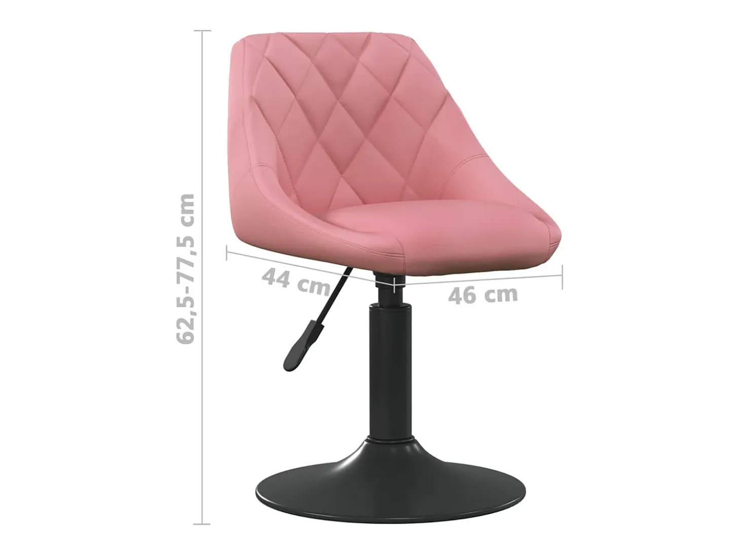 Silla de comedor de terciopelo rosa