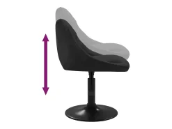 Silla de comedor de terciopelo negro