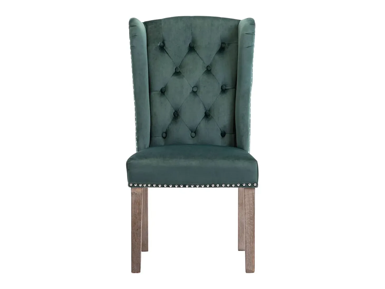 Silla de comedor de terciopelo verde