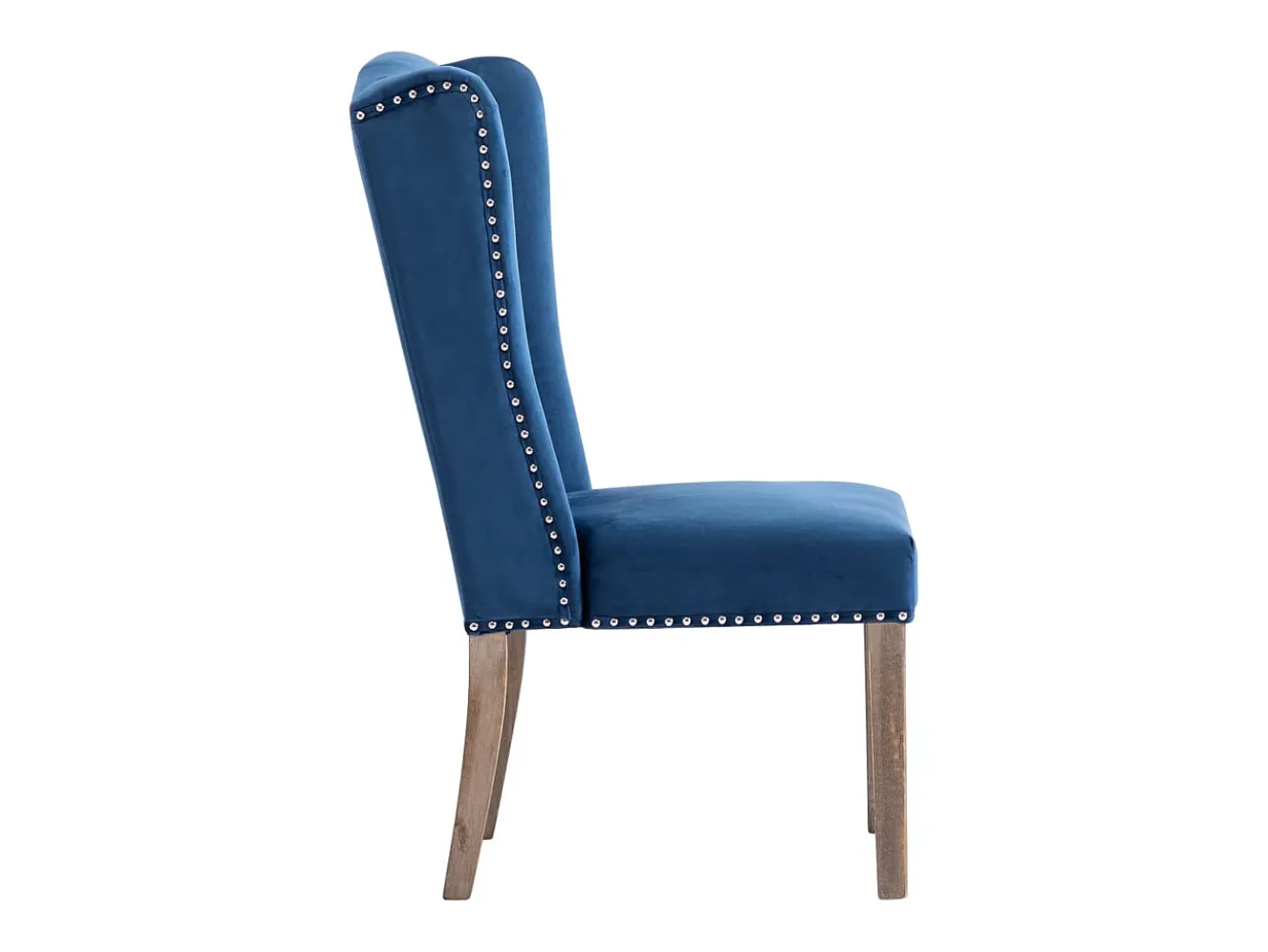 Silla de comedor de terciopelo azul