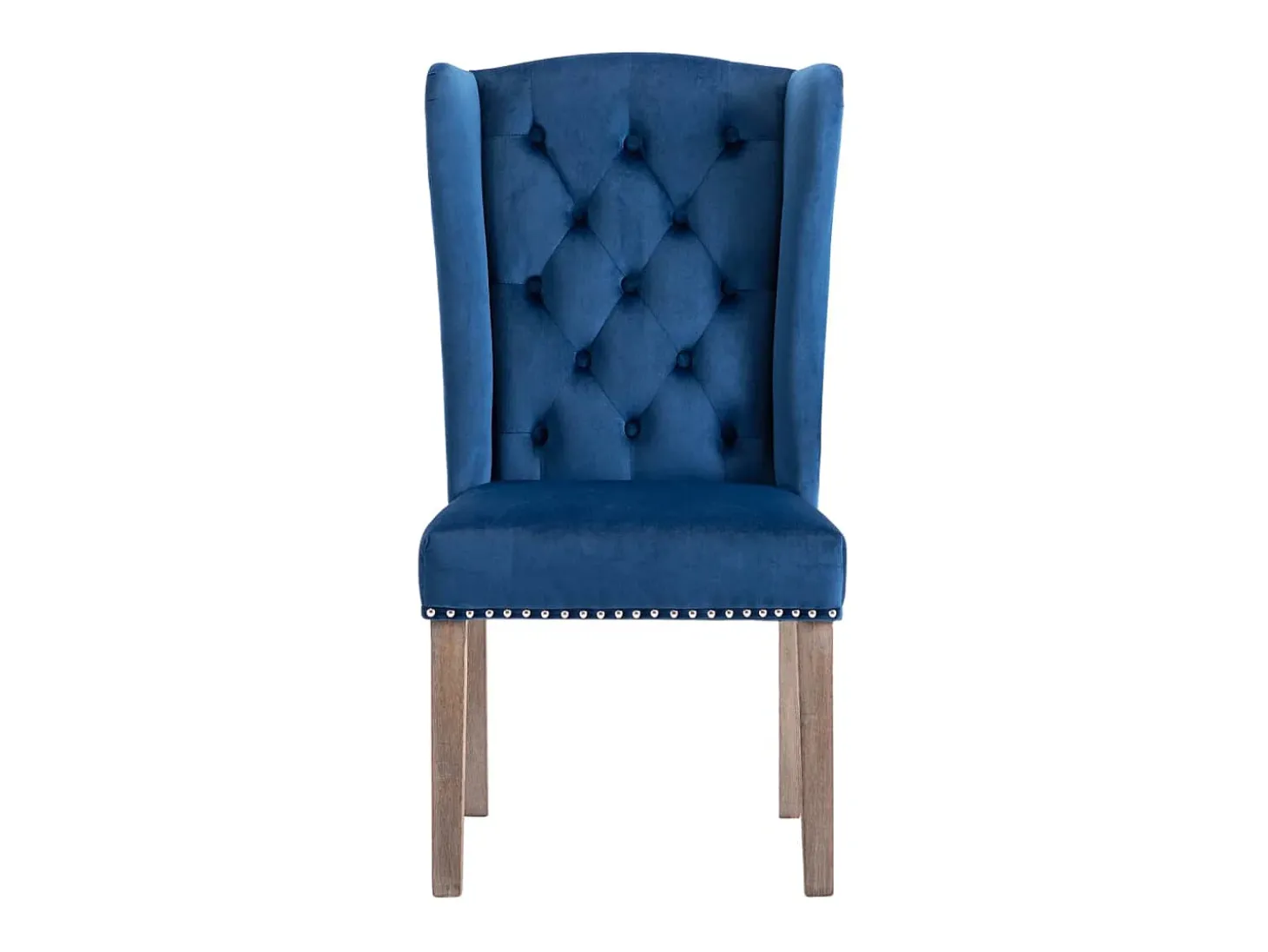 Silla de comedor de terciopelo azul