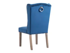 Silla de comedor de terciopelo azul