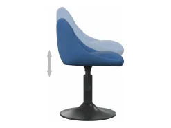Silla de comedor de terciopelo azul