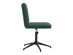 Silla de comedor de terciopelo verde oscuro