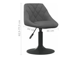 Silla de comedor de terciopelo gris oscuro