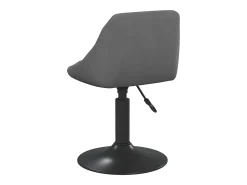 Silla de comedor de terciopelo gris oscuro