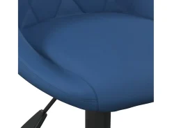 Silla de comedor de terciopelo azul
