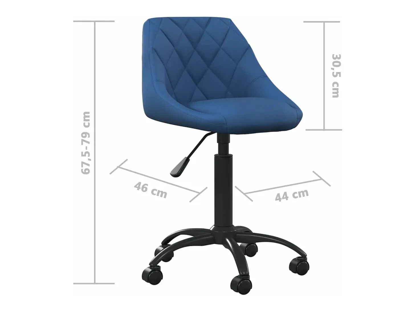 Silla de comedor de terciopelo azul