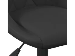 Silla de comedor de terciopelo negro