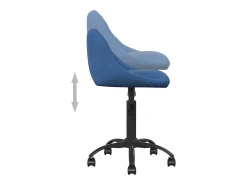 Silla de comedor de terciopelo azul
