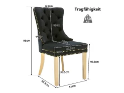 Silla de comedor de terciopelo gris, diseño único con aro decorativo, patas de acero inoxidable dorado (50,5 x 45 x 95 cm)