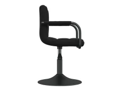 Silla de comedor de terciopelo negro