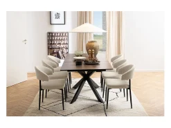Silla de comedor Edina beige.