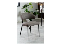 Silla de comedor Edina marrón.