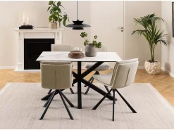 Silla de comedor Flynn beige.